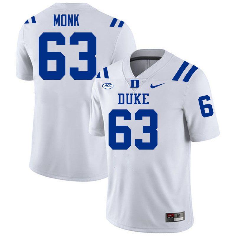 Jacob Monk Duke Jersey,Duke Blue Devils #63 Jacob Monk Jersey Youth College-White